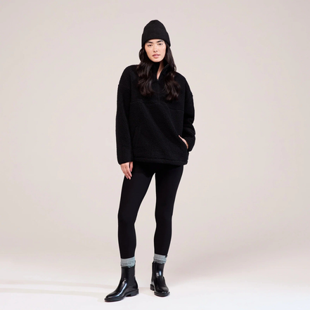 The Knit Beanie in Black — silhouette