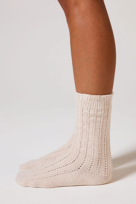 The Knit Socks in Beige — profil