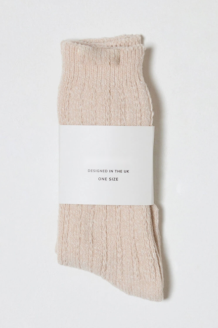 The Knit Socks in Beige — emballage