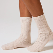 The Knit Socks in Beige — portee-doublon
