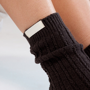 The Knit Socks — Black Coffee — detail-revers