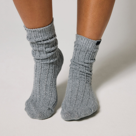 The Knit Socks — Dark Grey — face