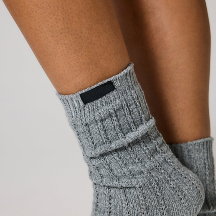 The Knit Socks — Dark Grey — detail-revers