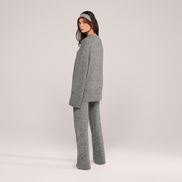 The Wide-Leg Knit Trousers — Grey — silhouette-dos