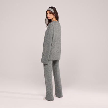 The Wide-Leg Knit Trousers — Grey — silhouette-dos