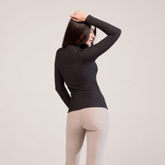 The Thermal Top in Black Coffee, back view